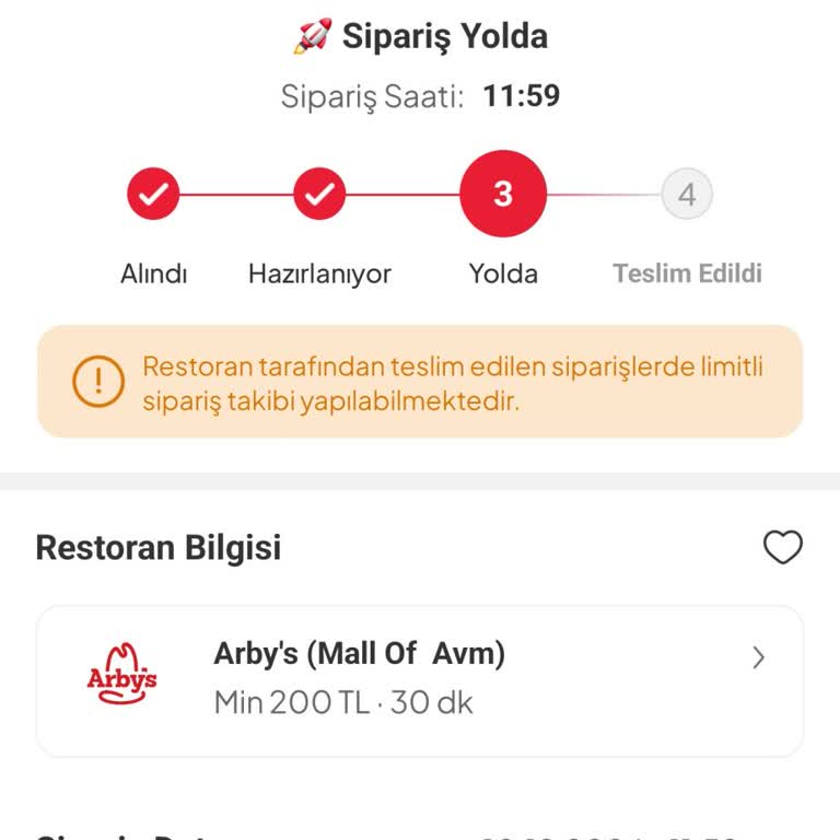 Arby's Sipariş Gecikmesi Ve Canlı Destek Sorunu