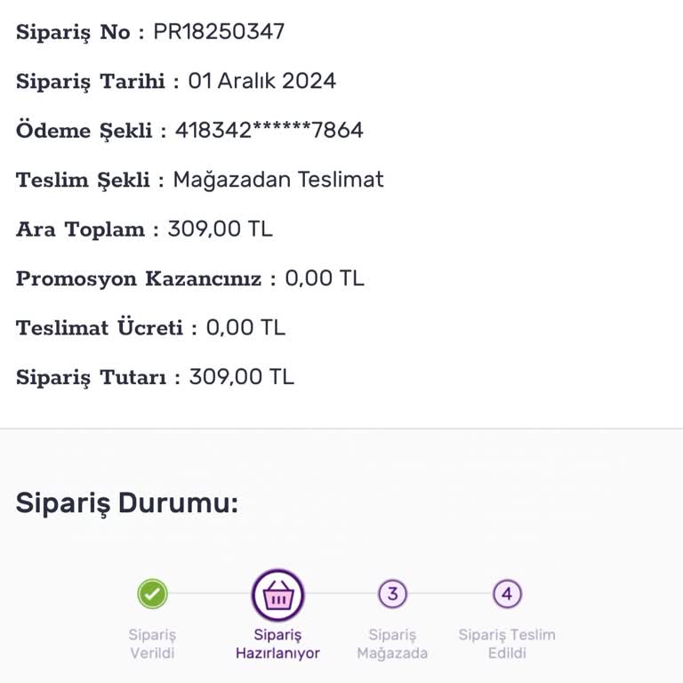 Mağaza Teslimatında Geciken Sipariş Ve Mağduriyet