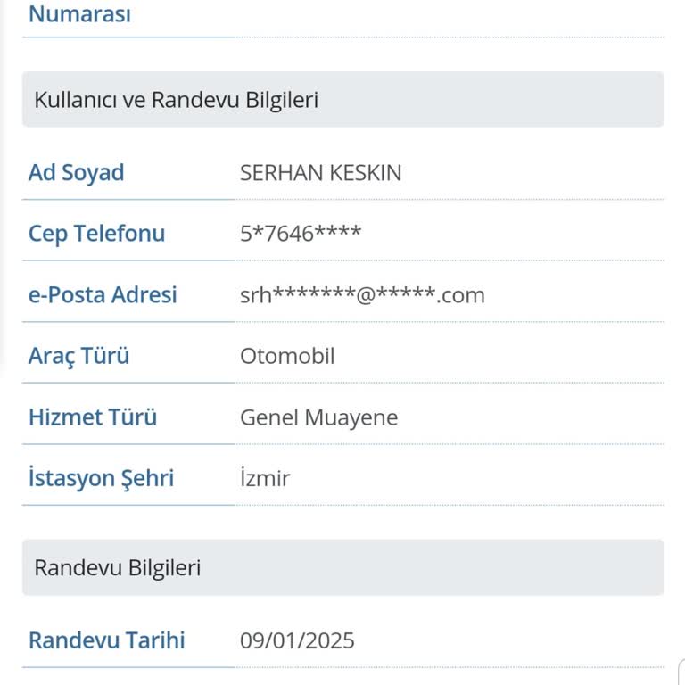 Araç Muayene Randevusu Sorunu