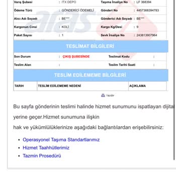 Teslim Edilmeyen Sipariş Ve Yetersiz Müşteri Hizmetleri