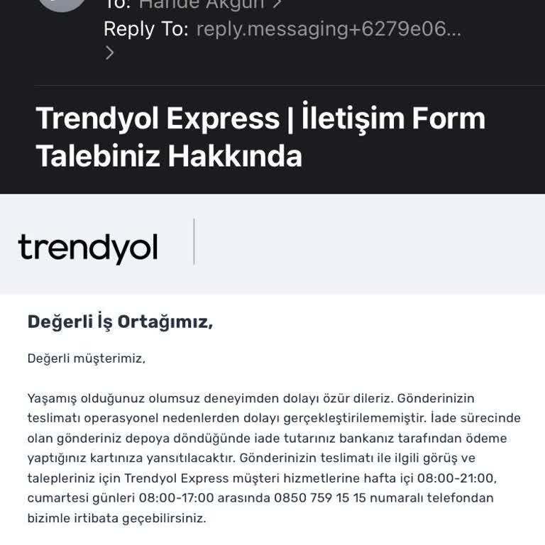 Trendyol'dan İptal Edilen Sipariş Ve Müşteri Memnuniyetsizliği