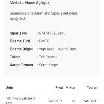 Siparişin Ulaşmaması Ve İade Sorunu