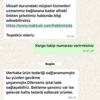 Sipariş İptali Ve Para İadesi Sorunu