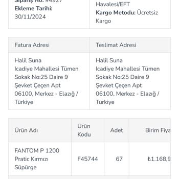 Sipariş İptali Ve Para İadesi Sorunu