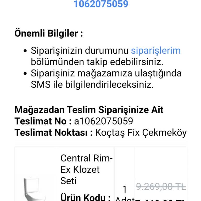 Koçtaş Ve Vitra'dan Hatalı Ürün Ve Yetersiz Destek