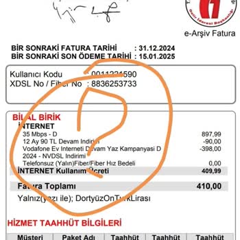 Vodafone'dan Bilgilendirme Eksikliği Ve Mağduriyet