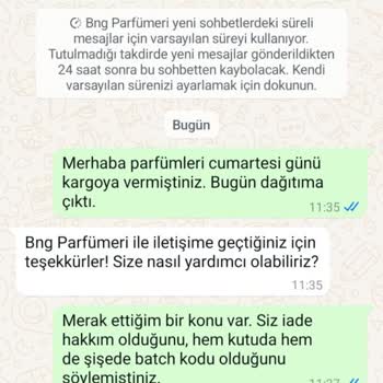 Bng Parfümeri Şikayeti