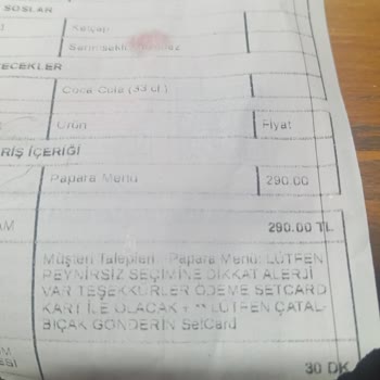 Alerji Notuna Dikkat Edilmemesi Ve Müşteri Hizmetleri Sorunu