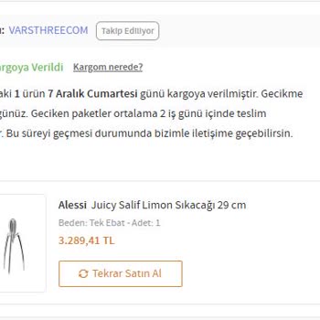 Kampanya Ürünü Kargodan Geri Çekildi Ve Fiyatı Yükseltildi