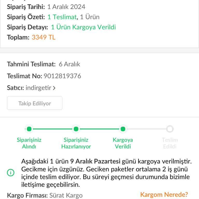 Geciken Sipariş Ve Artan Fiyat Mağduriyeti