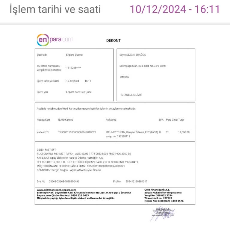 Yanlış IBAN'a Yapılan Transferin İptal Sorunu