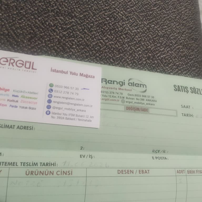 Ergül Mobilya'dan Aldığımız Ürünlerde Sorunlar Ve İlgisizlik
