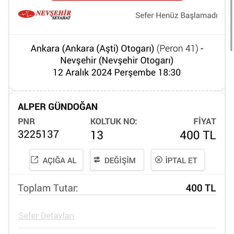 İptal Edilen Sefer Ve Müşteri Hizmetleri Sorunu
