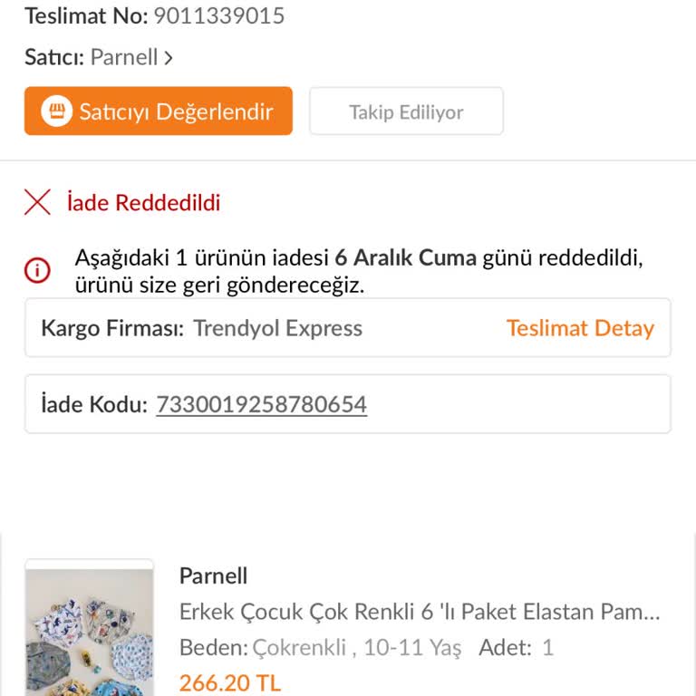 Trendyol'dan Aldığım Çocuk Külotları Hatalı Geldi Ve İade Süreci Sorunlu