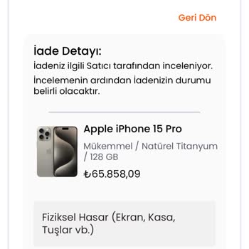 Sipariş Edilen Telefonun Hasarlı Gelmesi Ve İade Sürecindeki Gecikme