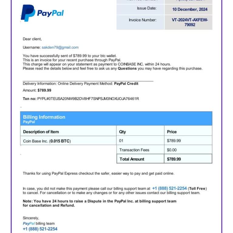 PayPal Üzerinden Habersiz İşlem Ve Güvenlik Endişesi