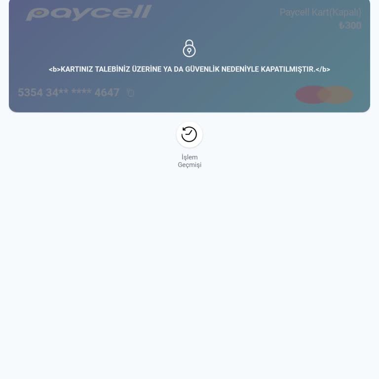 Paycell Kartımda Güvenlik Sorunu Ve Para Kaybı