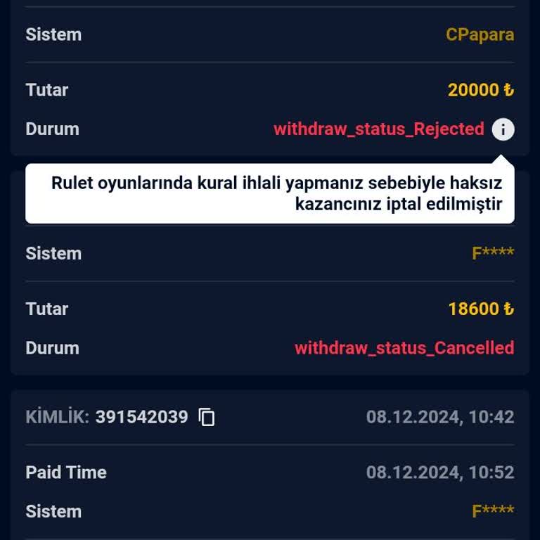 Kazanç Sonrası Ödeme Yapmayan Site