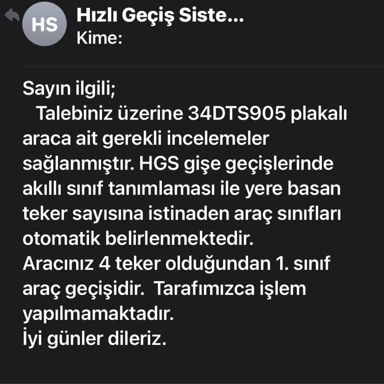 Hatalı HGS Sınıflandırması Ve Çözüm Eksikliği