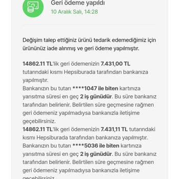 Kırık Kurutma Makinesi Ve Eksik İade Tazmini