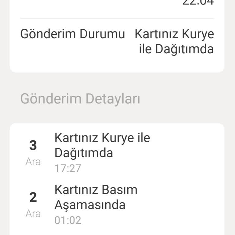 Kredi Kartı Teslimatında Gecikme Sorunu