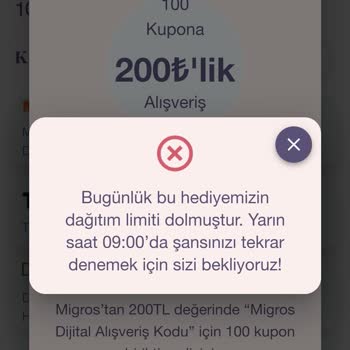 Turkcell Uygulamasında Hediye Çeki Sorunu