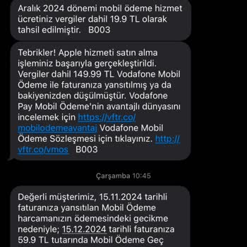 Mobil Ödeme Kapatılmasına Rağmen Yapılan Haksız Tahsilatlar