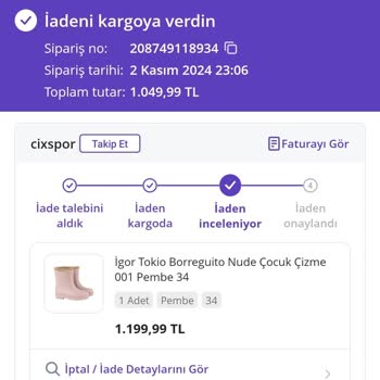 N11 Su Geçiren Çocuk Çizmesi Ve Uzayan İade Süreci