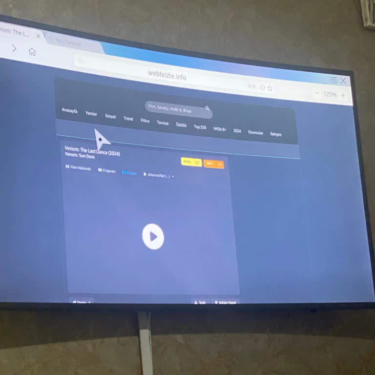 Samsung TV'de Web Tarayıcı Güncellemesi Sonrası Film İzleme Sorunu