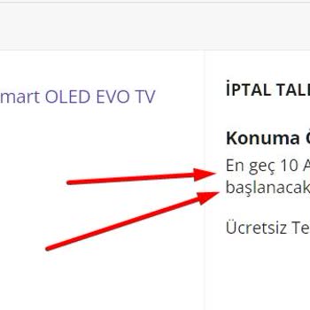 Söz Verilen Teslimat Tarihi Aşılan Televizyon Alışverişi