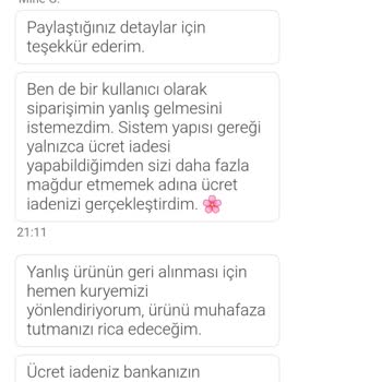Yanlış Sipariş Ve Müşteri Hizmetleri Sorunu