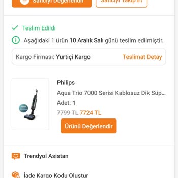 İlk Kullanımda Bozulan Süpürge Ve İade Sorunu