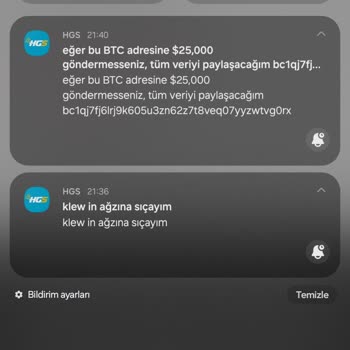HGS Uygulamasında Küfür Ve Tehdit İçeren Bildirim Şoku