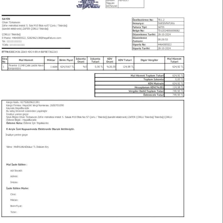 Gece Teslim Edilemeyen Ürün Ve İade Sorunu