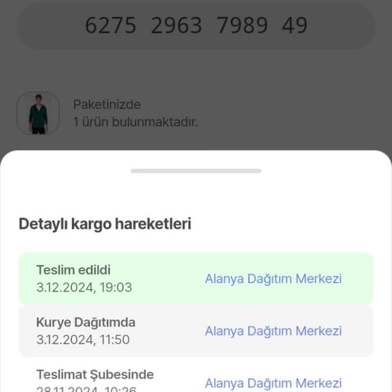 Teslim Edilmeyen Ürün Ve Çözülmeyen Sorun