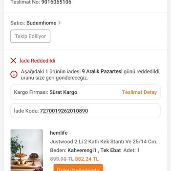 Yanlış Ürün Gönderimi Ve Satıcı Davranışları