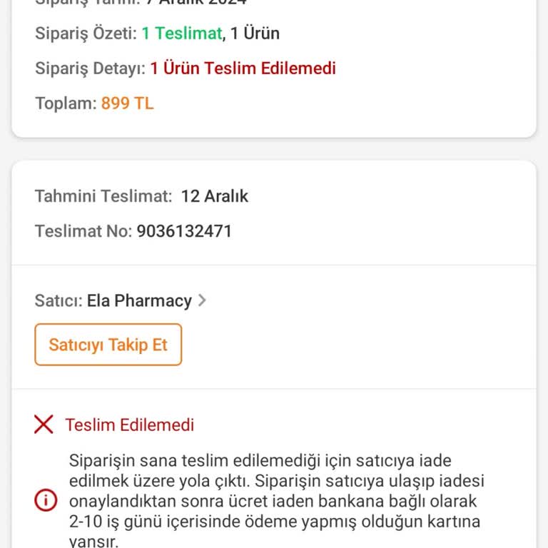 Sipariş İptali Ve Fiyat Artışı Sorunu