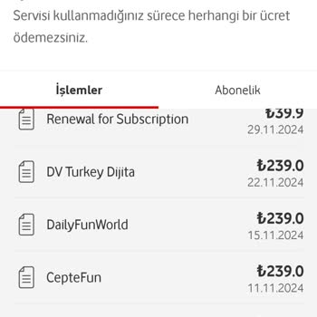 Vodafone Hattımda İzinsiz Abonelikler Ve Ücretlendirme Mağduriyeti