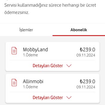Vodafone Hattımda İzinsiz Abonelikler Ve Ücretlendirme Mağduriyeti