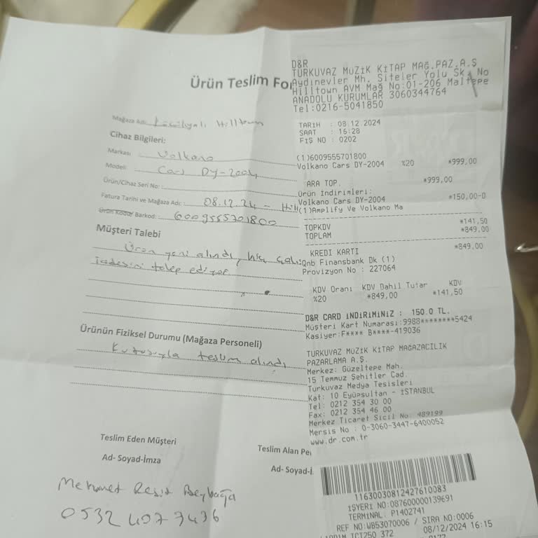 Bozuk Ürün Ve Yetersiz İade Politikası