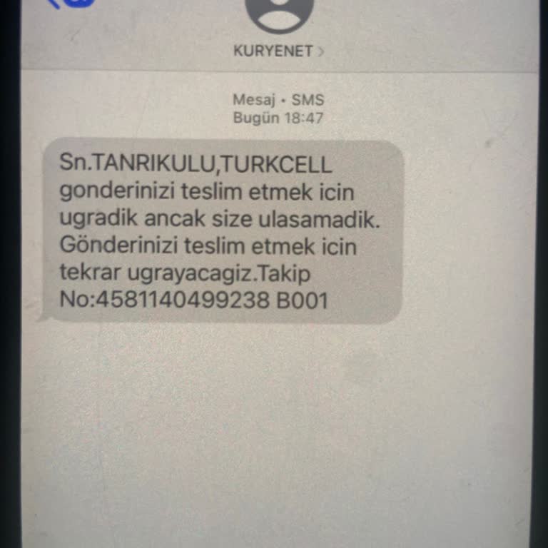 Kargo Teslimat Sorunu Ve Yetersiz Müşteri Hizmeti