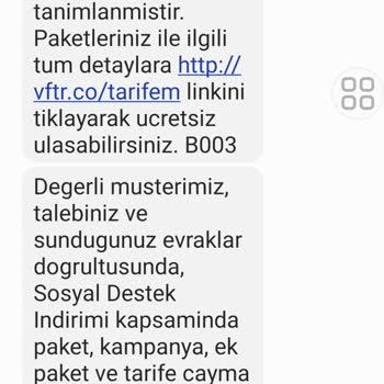 Vodafone Sosyal Paket Yenileme Sorunu