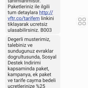 Vodafone Sosyal Paket Yenileme Sorunu