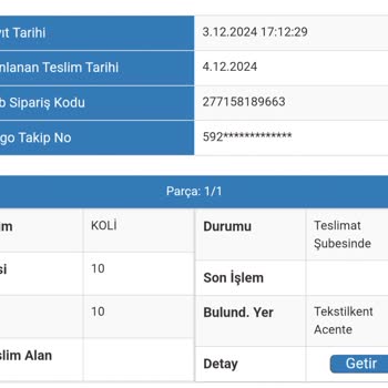 Kayıp Kargo Ve İlgisiz Hizmet