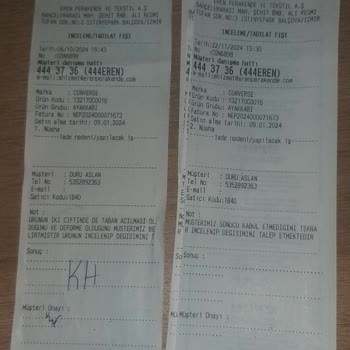 Converse Ayakkabı Kalitesizliği Ve İade Sorunu