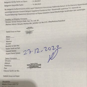 Garanti Süresi Dolmadan Arızalanan TV