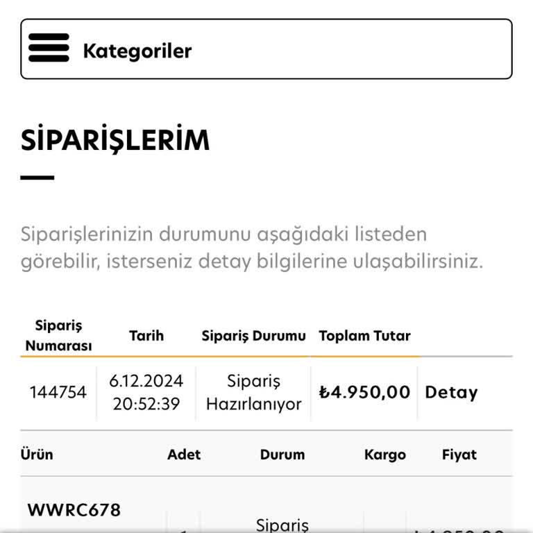 Sipariş İletişimsizliği Ve Kargo Gecikmesi Mağduriyeti