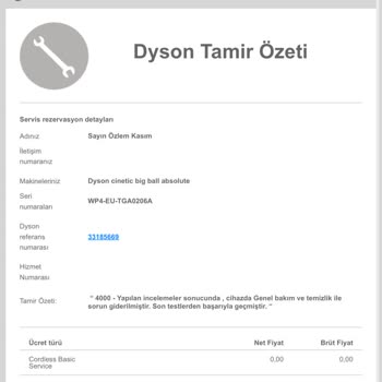 Dyson Elektrikli Süpürgeyle Bitmeyen Çekim Gücü Sorunu