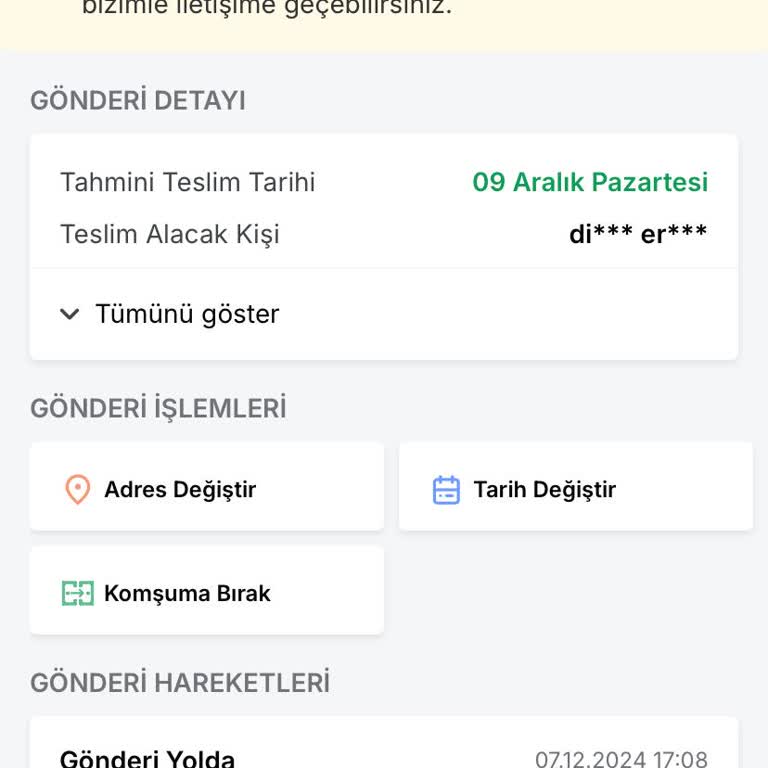 Trendyol Express Kargo Sorunu