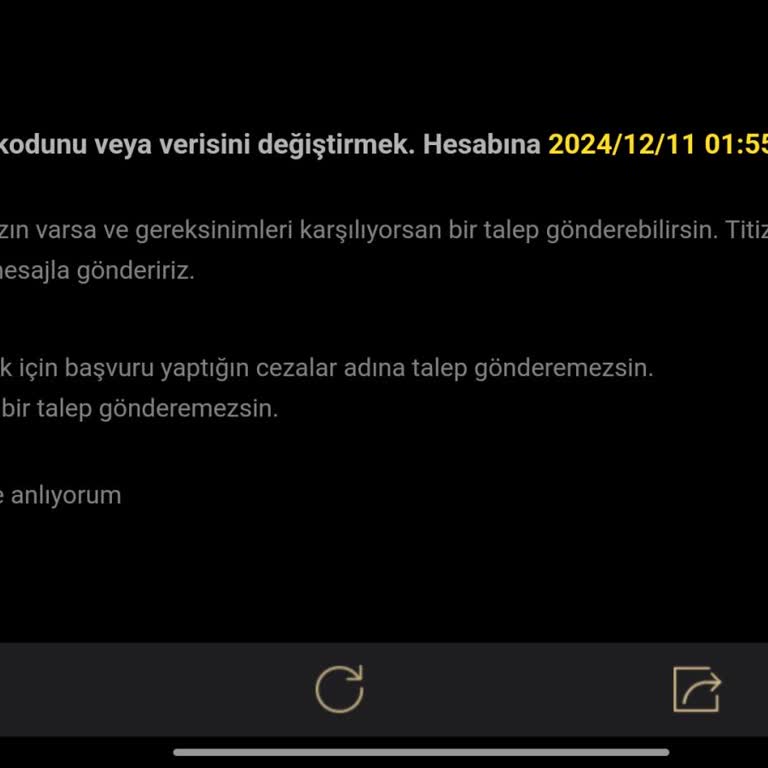 Ban Süresi Hakkında Karışıklık